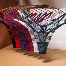 Womens Sexy Plus size M-2XL Underwear Cheap lace sexy lingerie panties ladies girls women transparent Net yarn underwer