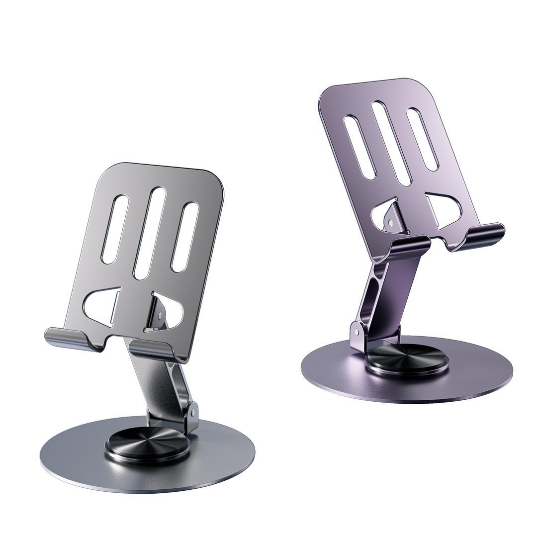 360° Adjustable Aluminum Alloy Phone & Tablet Stand – Rotatable, Foldable, Non-Slip Desktop Holder for Office, Home & St